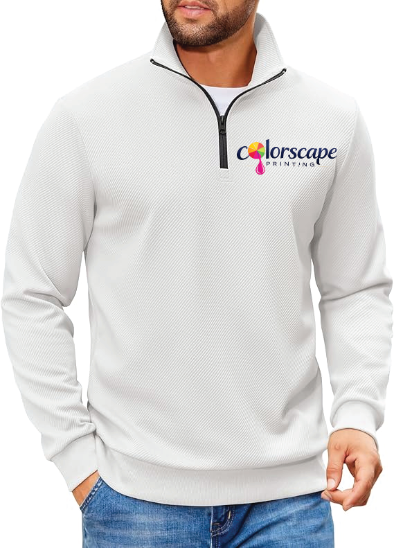 Custom Logo Men’s Lightweight Quarter-Zip Pullover