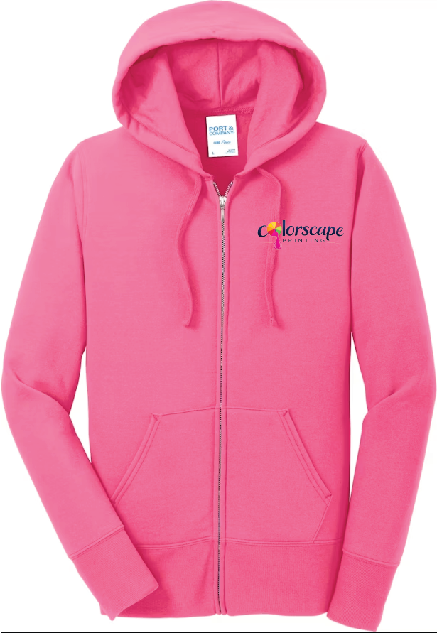Custom Logo Women’s Core Fleece Full-Zip Hoodie