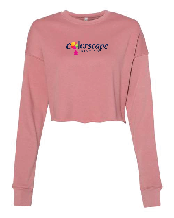 Custom Logo Women’s Cropped Fleece Crewneck Sweatshirt