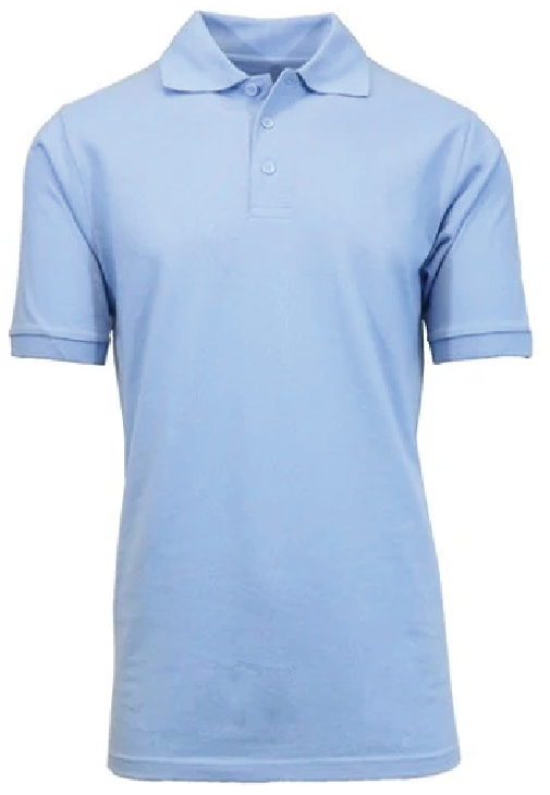 Boys Short Sleeve Polo-Light Blue