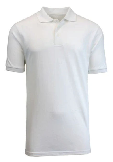 Boys Short Sleeve Polo-White