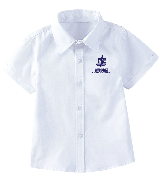 Girls Short Sleeve Oxford