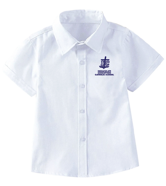 Girls Short Sleeve Oxford