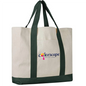 Custom Logo 2-Tone Shopping Tote Bag
